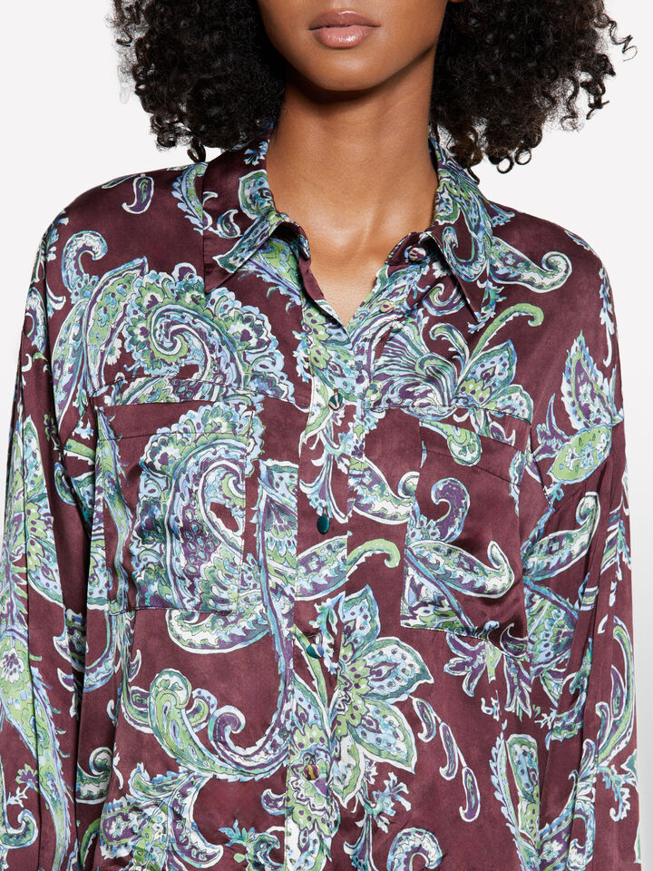 Πουκάμισο με σχέδια paisley - πουκάμισα γυναικεία - Πολύχρωμο | Sisley image number 4